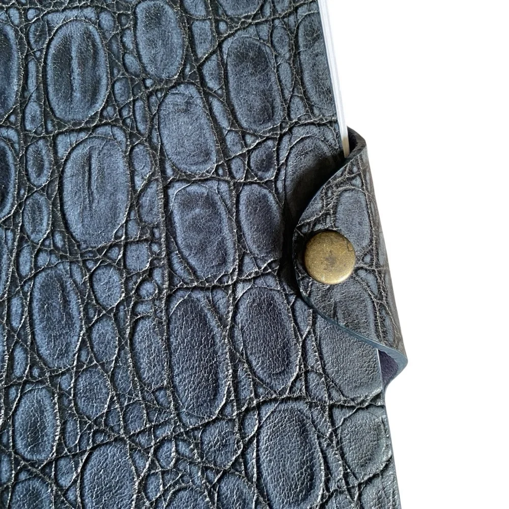 Day Timer Leather Croc Embossed Note Book 7.25x10.5